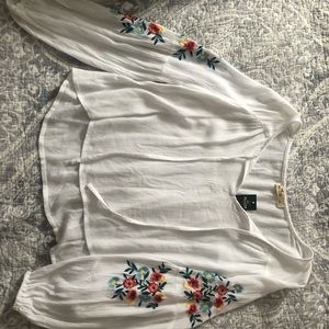 Embriodered Hollister top